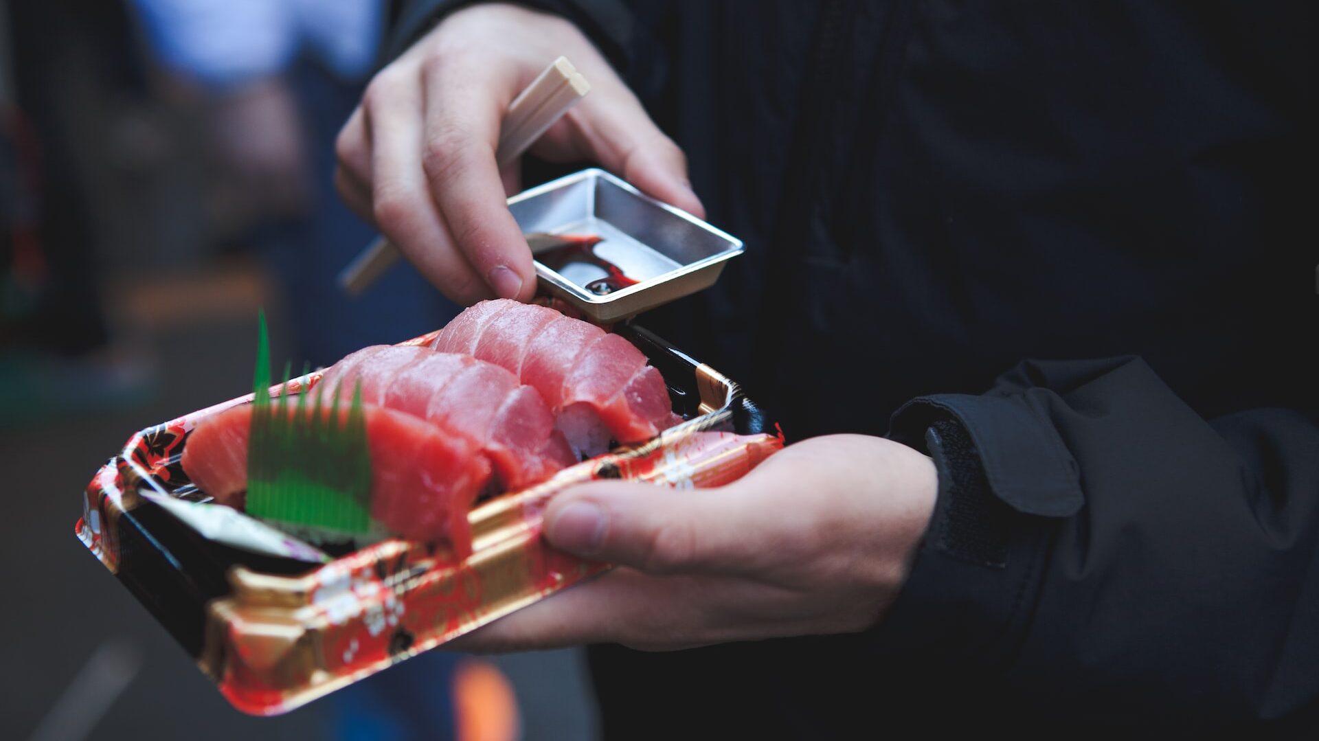 Sashimi at the Tsukiji Markets