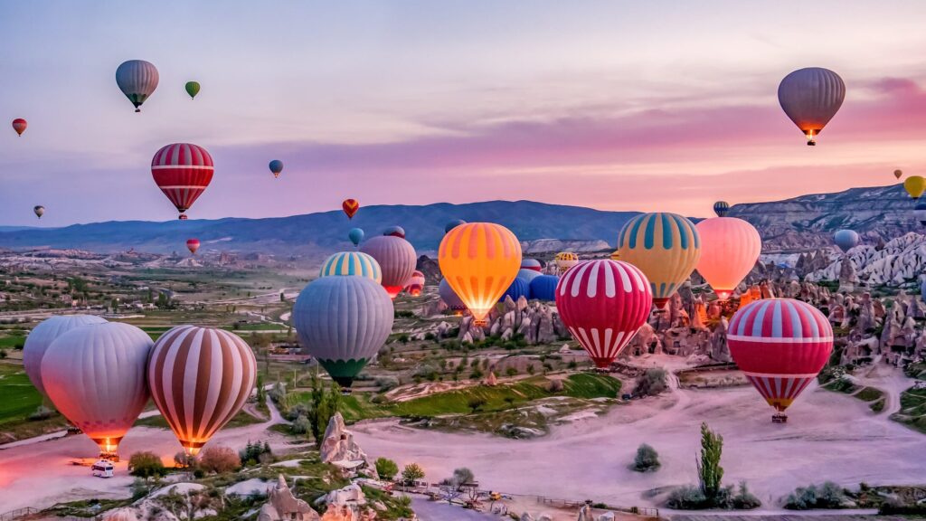 Cappadocia, hot air balloon in Turkey