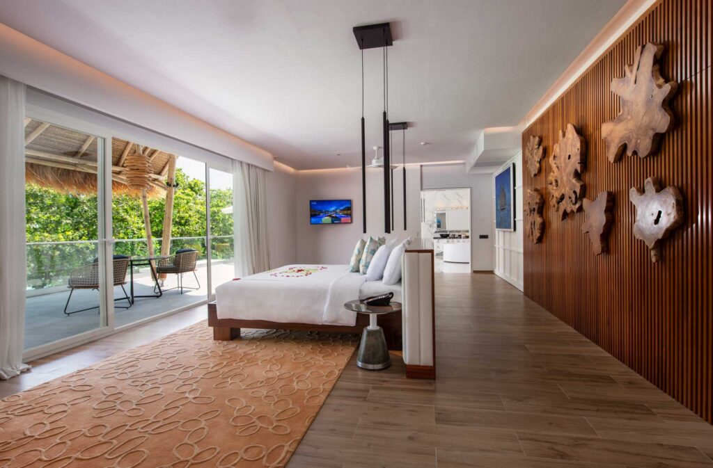 Emerald Maldives Resort and Spa royal beach villa interior