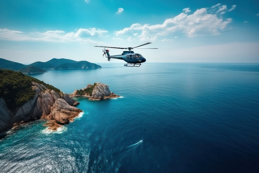 Helicopter tour in Bora Bora