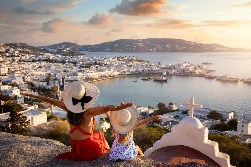 Mykonos a best greek island for families