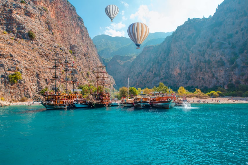 Butterfly Valley Beach a best beach in Turkey