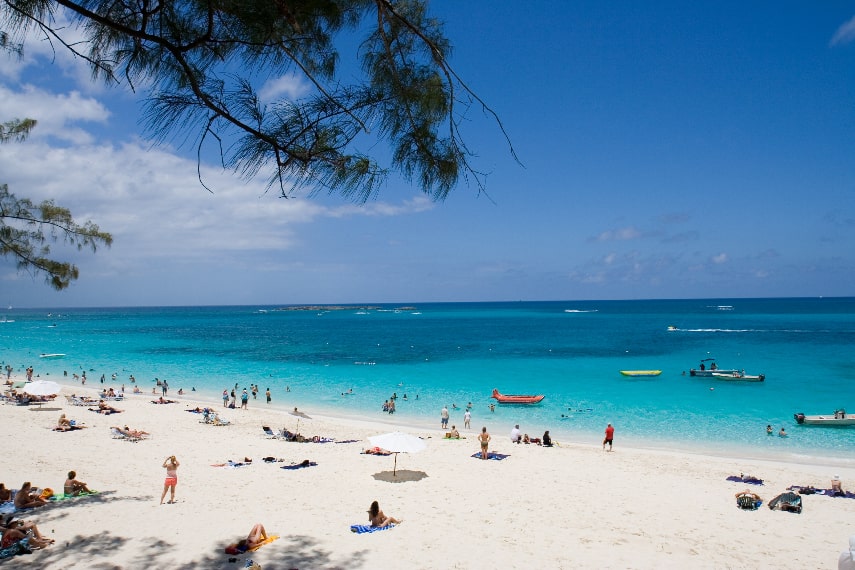 Bahamas a warmest place in March