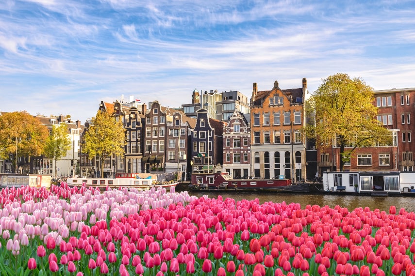 Amsterdam, Netherlands a best holiday destination in April