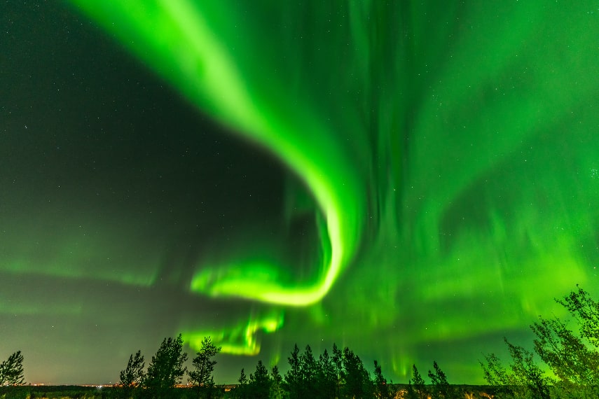 Jukkasjarvi, Sweden a best place to see Northern Lights