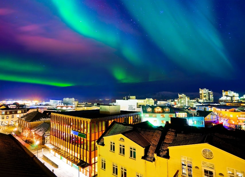 Reykjavik, Iceland a best place to see Northern Lights