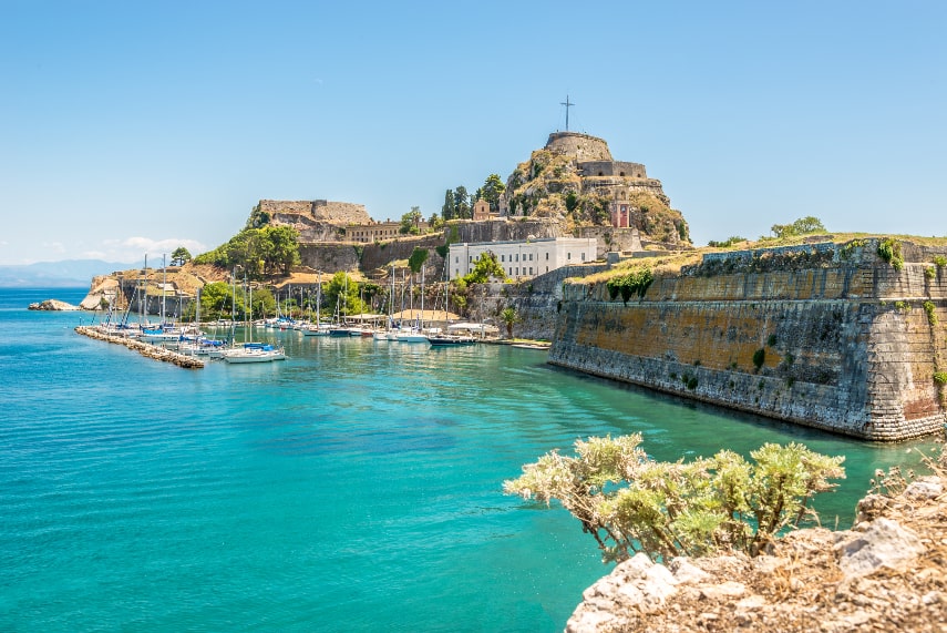 Corfu a best warm place to visit in February in Europe