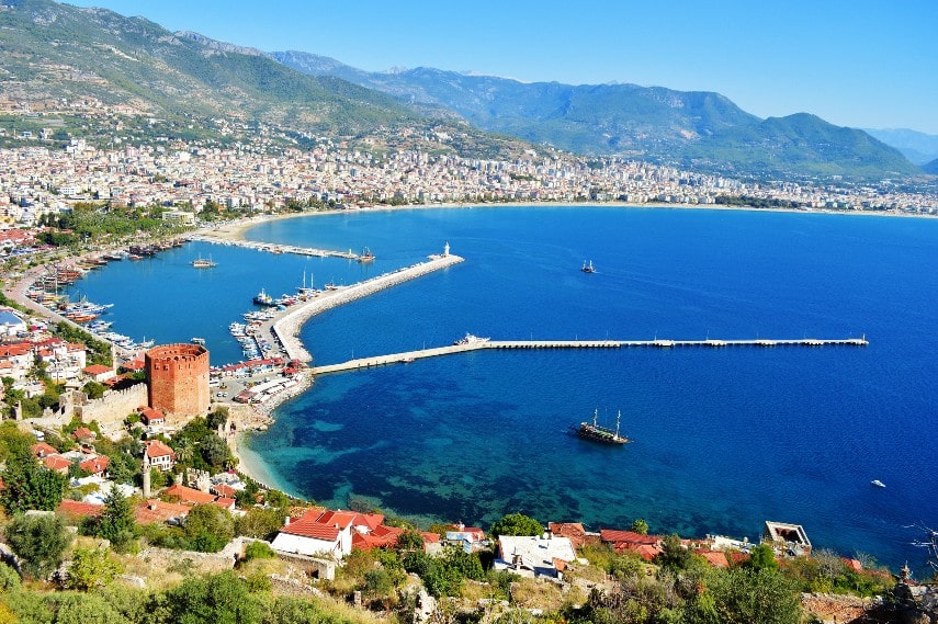 Antalya harbor in Turkey